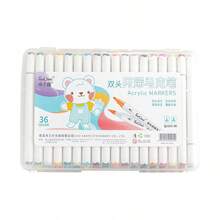 12/24/36/48 Colors Dual Tip Acrylic Marker Set, Soft Tip Quick-Drying Paint Pens, DIY Graffiti Art Drawing Markers For Artists & Beginners, Multi-Surface Crafts - Sets - View 9