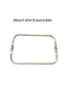 各种尺寸的方形铝合金夹子，U型和方形钱包框架带锁，金属吻锁框架，适用于钩编包、手提包和手拿包，适合DIY包包制作和手工项目，适合手工艺者、缝纫师、包包制作者和礼品制作者，是复活节、母亲节、手工礼品和日常使用的理想之选，多功能，可用作包包配件、DIY工艺用品和手提包装饰。 - 銀色 - 查看 9
