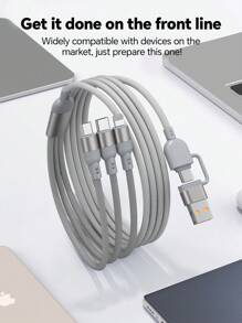 Durcord 3 合 2 100W（最大）快速充电线、USB A/Type C 转 Lightning 数据线、尼龙编织充电线、通用兼容 /Android/Type-C 和 Micro USB 设备便携式充电器兼容 便携式充电器、充电线、 充电器、通用充电器、兼容 的便携式充电器。兼容 16/15/14/13/12/11/ S24/S23/S22/S21、Vivo、兼容华为、通用高效充电适配器兼容 、Android、相机、MP3 通用适配器 Nan MFi 认证