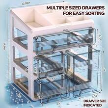 Multilayer Drawertype Plastic Storage Box Organizer/Medicine Box - Multifunctional Storage Container,Family Medicine Box Organizer,Organize Medications,Stationery,Office Items,Etc,Easy Access
