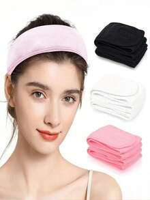 3条装超强吸水头带 - 防滑SPA头带，适用于洗脸和护肤，可用作洗脸头带、美容头带、运动和瑜伽头带 - 可调节弹力带 - 夏季居家、浴室、装饰和返校美容产品 - 彩色 - 查看 6