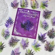 20 peças de adesivos decorativos de folhas de plantas para animais de estimação, adesivos decorativos para diário, material para scrapbooking, decoração para álbum, adesivos de diário