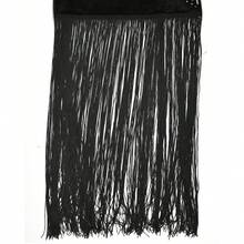 Long Sleeve Fringe Dress Women Fall Elegant Bodycon Black Maxi Dress For Club Party Evening Occasion - Black - View 5
