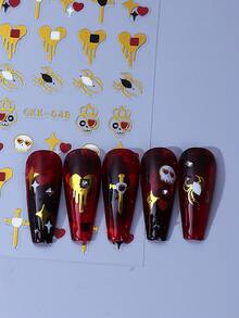 蜘蛛自粘指甲贴纸 Y2K DIY 美甲装饰沙龙家居 DIY 设计