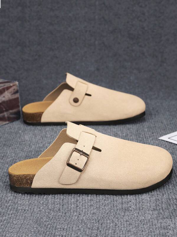 Sandálias masculinas respiráveis de meio dedo, novo design de moda de verão, confortáveis, antiderrapantes e resistentes a odores, bico redondo, 4 cores opcionais, adequadas para estudantes, jovens, casual, atividades ao ar livre, deslocamento, viagens, praia, pesca, moda urbana estilosa