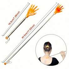 1 pieza Rascador de espalda extensible, masajeador de garra compacto y portátil, bastón de masaje manual