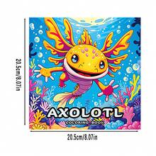 [22 Pages Axolotl Coloring Book] 1pc Axolotl Coloring Book For Adults, 22 Pages, Single-Sided Print, Heavy Paper, Mixed Color, Random Greeting Card Included, Ideal Thanksgiving & Christmas Gift,Colouring Book,Coloring Book,Art Supplies Colouring Book Adult Adult Coloring Books Coloring Books For Adults Coloring Books,Back To School,Supplies,Book,120G Paper - Multicolor - View 5
