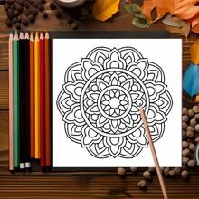 Luxuriöses Mandala Malbuch für Erwachsene - 22 dicke Seiten, Aquarellpapier, einzigartiges Cover | Perfektes Entspannungsgeschenk für Valentinstag, Weihnachten, Halloween & mehr, Schulmaterial, Rückkehr zur Schule