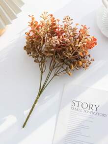 1/3/5 件人造薰衣草花束，花园婚礼派对家居装饰，新娘花束，客厅卧室窗台花瓶摆件，新年装饰，假植物 - 橘色 - 查看 5