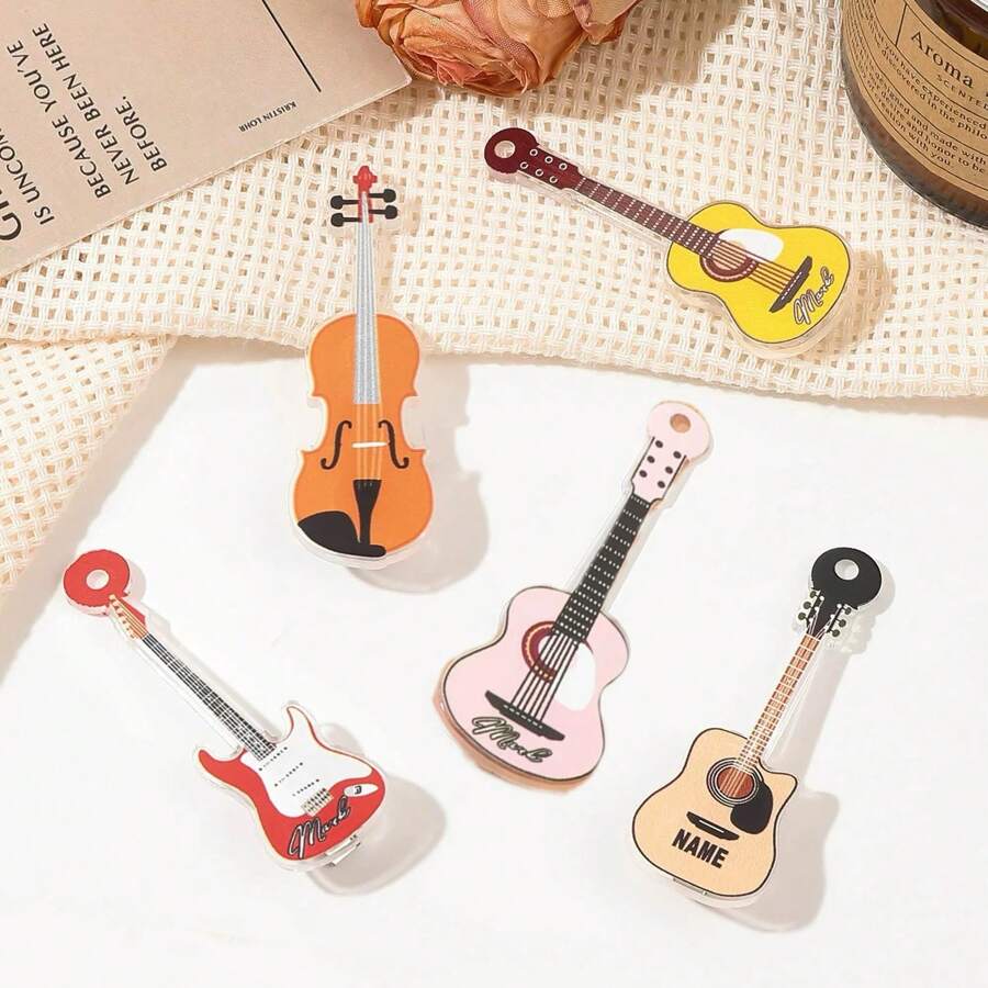 5件套音乐爱好者必入，吉他和小提琴风格的发饰发夹，成为街上最个性的音乐精灵，爪夹，发夹，发夹，发夹，发夹，学校用品