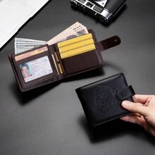 Men's Short Zipper Wallet New Style Coin Purse For Men Wallet Mini Wallet Purse Wallet Men Wallet Leather Small Wallet - Black - View 5