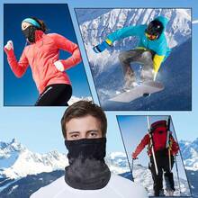 Winter Neck Warmer Gaiter/Balaclava (1Pack Or 2Pack) - Windproof Face Ski, Snowboard - Black - View 7