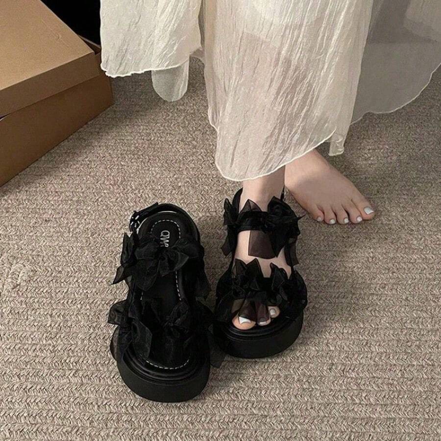 Sandalias de plataforma y cuña para mujer