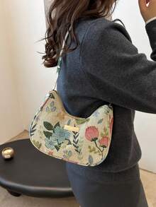 Túi đeo chéo vuông hình baguette đơn giản, tối giản, thời trang & đa năng, màu trơn, phong cách mới, họa tiết cây, một bên vai cho nữ - Nhiều màu - Xem 2