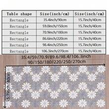 HXARTMIS 1件,灰白双色镂空蕾丝小雏菊桌旗,四季皆宜。采用机织涤纶面料制成。桌旗,现代风格,桌旗,餐桌中心装饰,现代餐桌中心装饰,早餐餐垫,家具垫。 - 白灰 - 查看 5