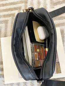 Fashionable Versatile Casual Minimalist Crossbody Shoulder Bag - Black - View 5