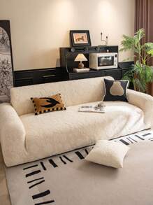 玫瑰花卉图案提花沙发套 - 弹力布艺沙发垫，田园风格个性化沙发套，四季防宠物抓沙发垫，通用沙发装饰和家具保护套，适用于客厅、餐厅、卧室、书房 - 适合 1/2/3/4 座沙发