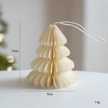 1pc Elegant Scandinavian Folded Paper Tree, Honeycomb Christmas Tree,Magnetic,Durable,Quick To Assemble Easy To Reuse, Reusable Tabletop Christmas Decor, Christmas Decorations Desk Decor Accessories -Minimalist Charm, Holiday Season Decor, - Multicolor - View 9
