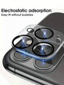 3 件套相机镜头钢化玻璃膜 + 防震保护壳，适用于 16/15/14/13/12/11 Pro Max/11 及所有型号 - 無色 - 查看 4