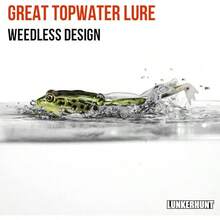 Lunkerhunt Serie Rana Lunker, 6.3 cm, señuelo de Pesca Estilo té Verde - Vientre de fuego - Ver 10