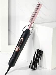 CRASTS CRASTS Electric Straightening Hair Brush, Hair Styling Tool, Copper Comb, Dual Use Wet & Dry, Home Use Hair Straightener