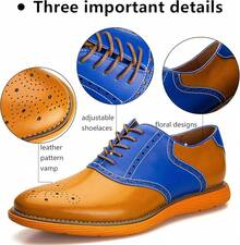 Men's Oxford Shoes Dress Shoes Men's Lightweight Lace-Up Fashion Shoes-20256688 - 藍色-03 - 查看 2