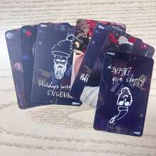 1pc K-Pop Idol Jungwon & Heeseung Christmas Card, Cartoon Cute LOMO Card, Double Sided Matte Card, Jake & Sunoo Fan Collectible Gift