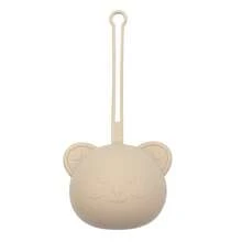 便携式硅胶奶嘴收纳盒，泰迪熊设计奶嘴容器带挂带，婴儿奶嘴架 - 彩色 - 查看 17