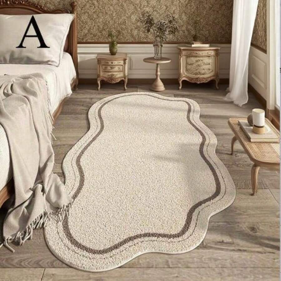 1PC Irregular Living Room Large Area Carpets Minimalist Bedroom Bedside Carpet Plush Coffee Table Rugs Soft Comfortable Rug Alfombra - A - View 1