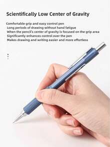 Languo New Metal Machanical Pencil Painting Mechanical Pencil Soft Mian Pen Holding Active Pencil Special For Junior And Senior High School Students To Learn Drawing And Daily Writing Back School Pencil,For School Supplies,Back To School - one-size - View 3