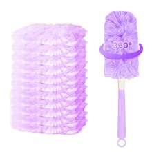 30pcs/20/10/5 Pieces, Electrostatic Dust Removal Brush Head Replacement, Household Dust Removal Brush Head Replacement, Dust Removal Brush Head Replacement, Suitable For Laundry, Furniture, Car, Keyboard, (Without Handle), Cleaning Supplies, Cleaning Tools, Christmas Supplies, Halloween Cleaning - Purple - View 9