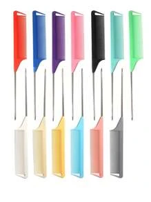 Professional Point Tail Comb Pin Tail Comb Rat Tail Comb Parting Comb Stainless Steel Tail Comb Anti-Static Hair Comb, Braiding Combs, Fine Tooth Rat Tail CombHighlight Comb Tail Combs Highlight Comb Multifunctional For Normal Hair - Attractive Candy Color,Bridal Hair Combs Perfect For Barber Shops, Salons And Home Use
