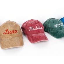 1 buc Șapcă de baseball cu text brodat personalizat, Pălărie unisex vintage reglabilă, spălată, potrivită pentru studenți, profesori, birouri, cămine universitare, prieteni și familie, Șapcă sport casual, Design vintage spălat, Alegerea perfectă pentru ea/el/iubit/prietena.