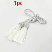 1pc Multi-Color Polyester Drawstring Adjustable Living Room Office Home Decor For Elegant Home Decoration Accessories Easy To Use,Curtain Tiebacks, Decorative Drapery Holdbacks With Tassels, Curtain Fixing Straps