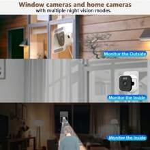 Telecamera da finestra 5MP 2K, telecamere per interni con WiFi 5GHz, visione notturna a colori, rilevamento del movimento, registrazione, installazione rapida per la sicurezza domestica