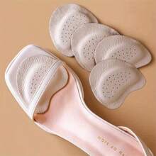 1/2/4pcs Self-Adhesive Invisible Non-Slip High Heel Pads - Ergonomic Comfort Cushion, Breathable Design Forefoot Protector Pad, Sweat-Absorbent Soft Foot Fit, Suitable For Slippers, Sandals, High Heels, Premium Material, Comfortable Lining, Anti-Slip & Wear-Resistant, Seamless Fit, Women Shoe Accessories (2pcs Is 1 Pair)