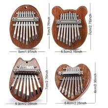 1pc Mini Thumb Piano With Eight Tones, Portable Thumb Piano With Eight Tones, Karamba Finger Piano - Multicolor - View 4