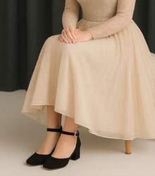 Women's Sandals With Medium Thick Heel And Closed Toe, Comfortable And Fashionable - 黑色 - 查看 3