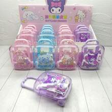 1件装三丽鸥大耳狗拉杆旅行箱收纳盒橡皮擦娃娃废品橡皮擦