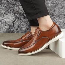 Men's Oxford Shoes Dress Shoes Men's Lightweight Lace-Up Fashion Shoes-20256688 - 棕色-09 - 查看 6