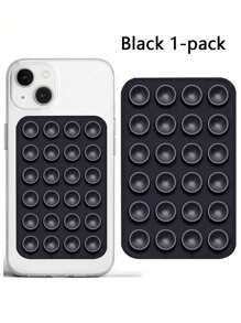 6pcs/Set 24pcs Silicone Suction Cup Phone Stand Pad, Multi-Function Suction Cup Wall Mount Bracket Square Non-Slip Phone Case Holder Suitable For Most Phones, Great For Home, Outdoor Shooting (1/2/3/6pcs Available)