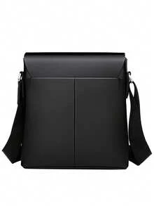 Fashion PU Leather Shoulder & Crossbody Bag, Large Capacity Business Casual Travel Bag For Commuting