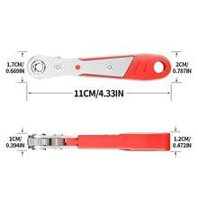 Reversible Ratchet Wrench, Multi-Functional Bidirectional Mini Hex Bit Magnetic Screwdriver & Socket Set. Suitable For DIY, Auto Repair, Bicycle Maintenance. Efficient Mechanism, Anti-Rust Tools, Fit For Narrow Spaces - Red - View 5