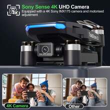 TD31 GPS Drone With 4K UHD Camera, Brushless Motor, Foldable RC Quadcopter With 5G FPV, Follow Me, Auto Return, GPS Drone For Beginners & Adults, Great Gift For Travel/Vacation - Đen-4K & GPS - Xem 2