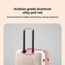 Large Capacity Lightweight Travel Suitcase Set, Macaron Color Block Rolling Luggage With Makeup Bag, Scratch-Resistant Surface, Swivel Wheels, Suitable For School, Vacation, Travel, Outdoor, Beach, Great Gift Bag For School School Accessories School Stuff