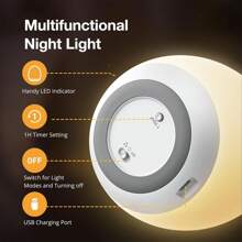 Rechargeable Egg-Shaped Night Light With 7 Color Modes, Adjustable Warm White LED, Suitable For Teen Sleep, Touch Controls And Timer - Battery Life Up To 100 Hours, Suitable For Room Decor, Bedroom Light
