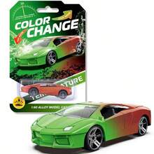 1pc New Gradient Color Changing Alloy Car Model, Temperature Sensitive Color Changing Alloy Car Model, Must-Have For Car Enthusiasts And Collectors, Bedroom Decor, Gift For Boyfriend, Friends, Holiday - Multicolor - View 4