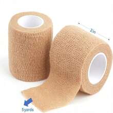 PETSIN 1 Peça/3 Peças Bandagem Autoadesiva para Animais de Estimação, Bandagem Veterinária Adesiva, Fita Não Tecida Adequada para Pernas, Patas e Feridas de Cães, Bandagem com 2,5cm/5cm de Largura, Design Estampado com Pegada Colorida, Fita Respirável para Cães e Gatos de Estimação, Bandagem Durável para Proteção Esportiva (Cor Aleatória)