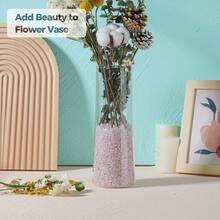 400克粉晶玫瑰石英碎石碎水晶石英不对称形状砾石鹅卵石DIY光滑岩石用于盆栽树脂艺术花瓶鱼缸水族箱玻璃容器填充物水族箱砾石节日礼物送给女孩和女人 200克 - 粉色 - 查看 8