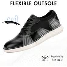 Men's Oxford Shoes Dress Shoes Men's Lightweight Lace-Up Fashion Shoes-20256688 - 黑色-07 - 查看 6